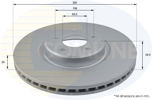 Brake disc, 1pcs FRONT ADC1242V