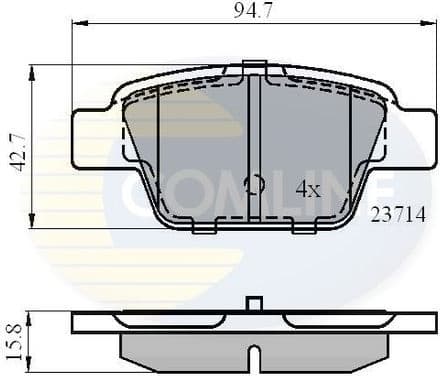Brake pads rear CBP01039