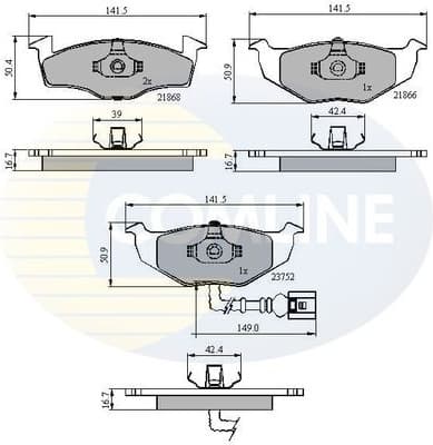 Brake Pad Set, disc brake CBP1707
