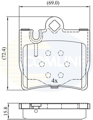 Brake Pad Set, disc brake CBP01143