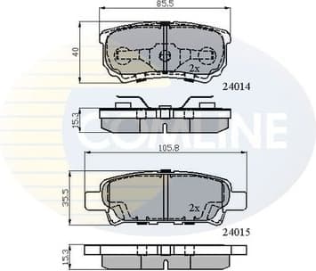 Brake Pad Set, disc brake CBP31290