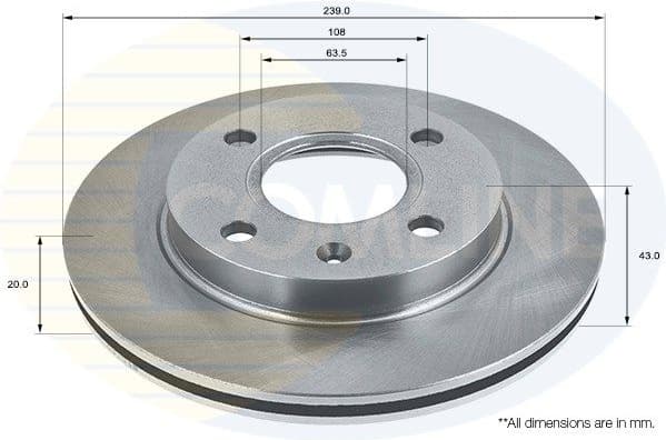 Brake Disc COATED ADC0440V