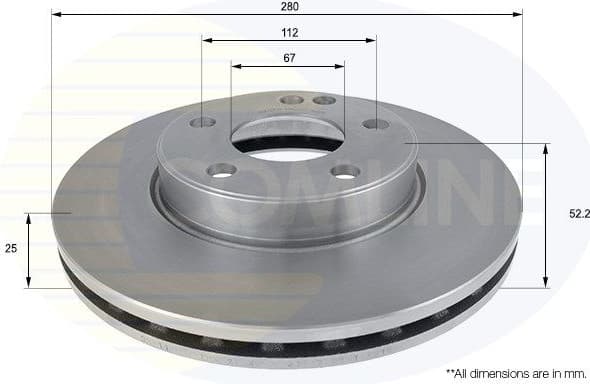 Brake Disc COATED ADC1671V