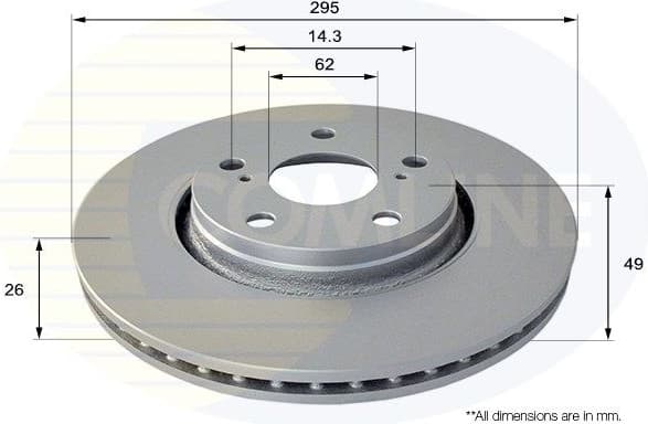 Brake Disc COATED ADC01150V