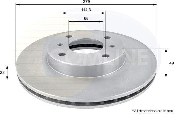 Brake Disc COATED ADC0252V