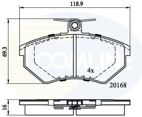 Brake Pad Set, disc brake CBP0152