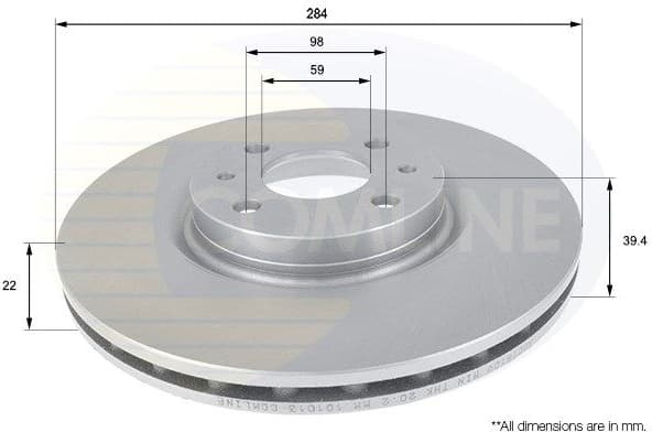 Brake Disc COATED ADC1810V