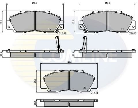Brake Pad Set, disc brake CBP3551