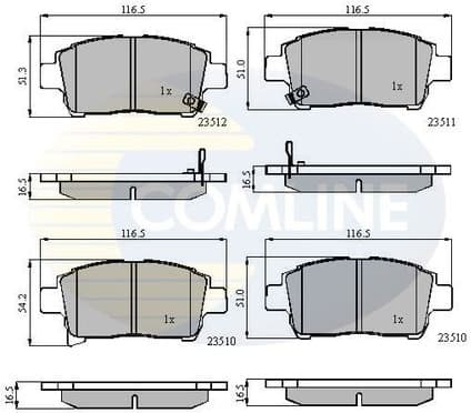 Brake Pad Set, disc brake CBP31155