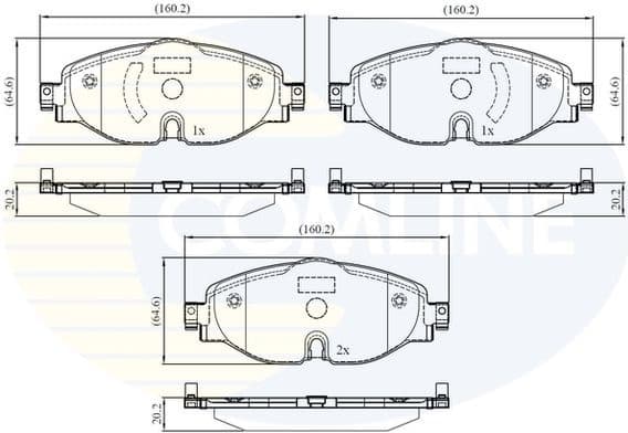 Brake Pad Set, disc brake CBP02158