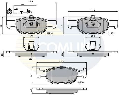 Brake Pad Set, disc brake CBP1479