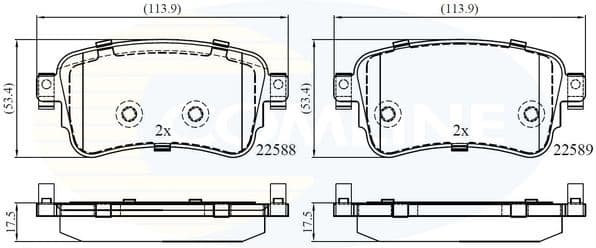 Brake pads rear CBP02351