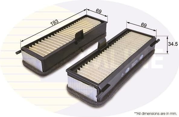 Filter, cabin air EKF281