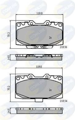 Brake Pad Set, disc brake CBP31614