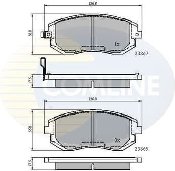 Brake Pad Set, disc brake CBP31208