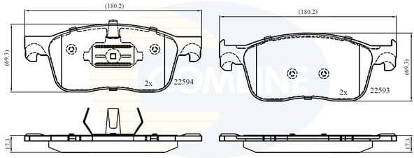 Brake pads front CBP02354