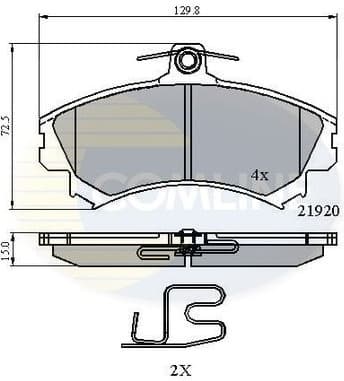 Brake Pad Set, disc brake CBP3462