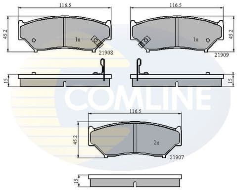 Brake Pad Set, disc brake CBP3587