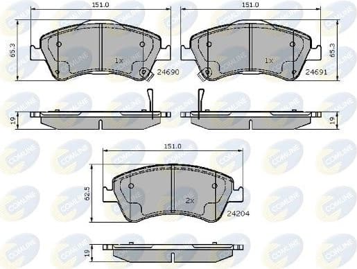 Brake pads front CBP31588