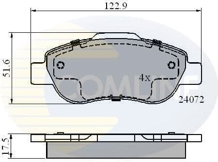 Brake Pad Set, disc brake CBP01600