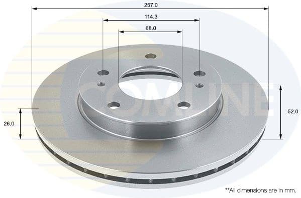 Brake Disc COATED ADC0228V