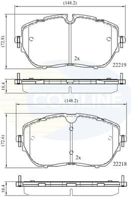 Brake pads front CBP02260