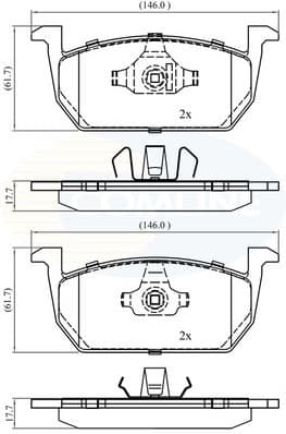 Brake pads front CBP02389