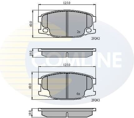 Brake Pad Set, disc brake CBP01088