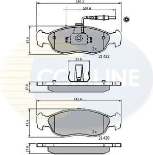 Brake Pad Set, disc brake CBP1570