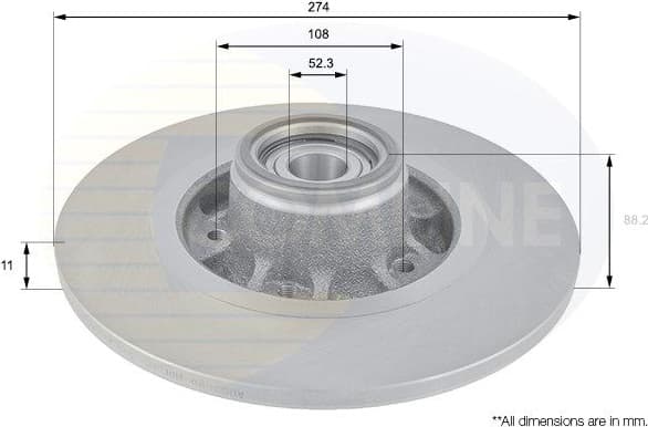 Brake Disc COATED ADC3009