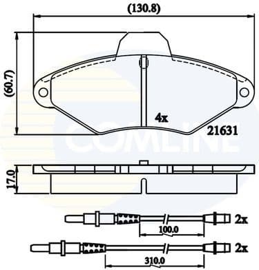 Brake Pad Set, disc brake CBP2568