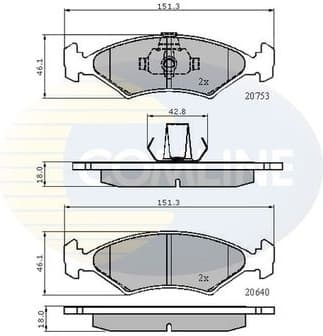Brake Pad Set, disc brake CBP0444