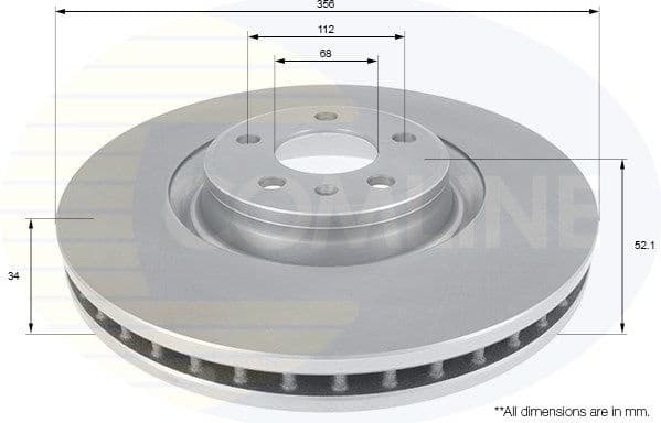 Brake disc, 1pcs FRONT ADC2603V