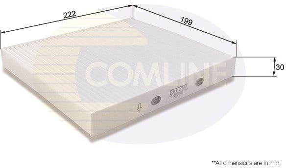 Filter, cabin air EKF207