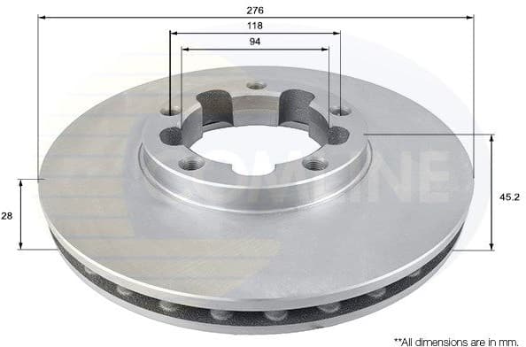 Brake Disc COATED ADC0280V