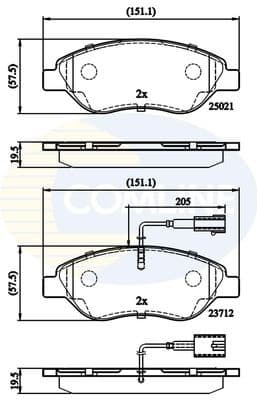 Brake Pad Set, disc brake CBP12213