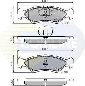 Brake Pad Set, disc brake CBP0502