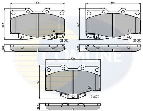 Brake Pad Set, disc brake CBP3333