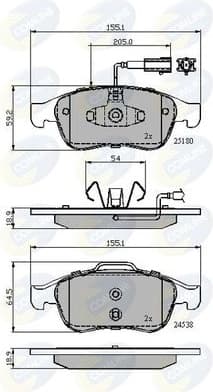 Brake Pad Set, disc brake CBP12028