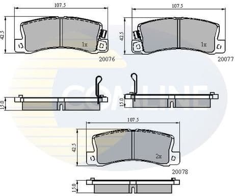 Brake Pad Set, disc brake CBP3458