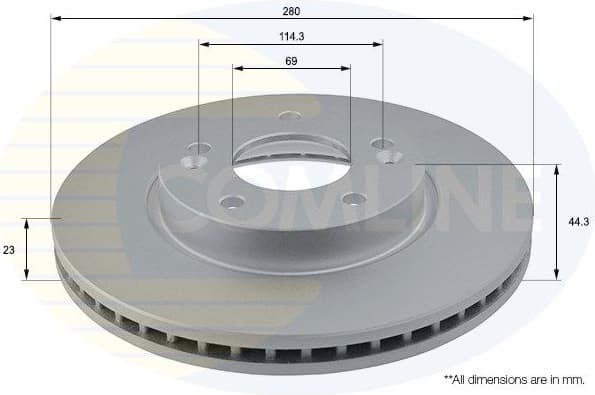 Brake Disc COATED ADC2416V