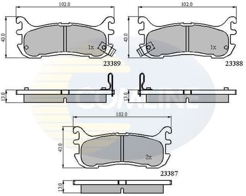 Brake Pad Set, disc brake CBP3822