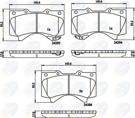 Brake pads rear CBP31661