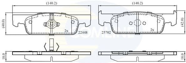 Brake Pad Set, disc brake CBP02398