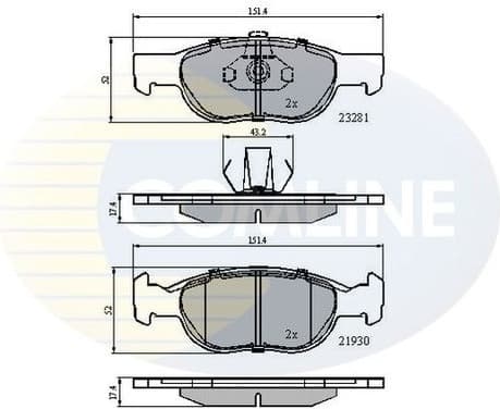 Brake Pad Set, disc brake CBP01018