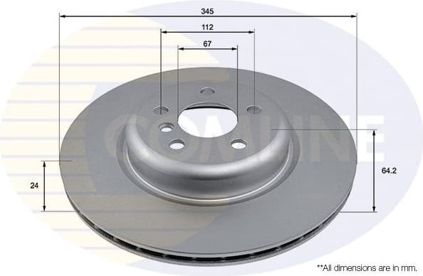 Brake disc, 1pcs REAR ADC4063V