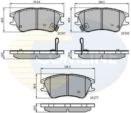Brake Pad Set, disc brake CBP31298