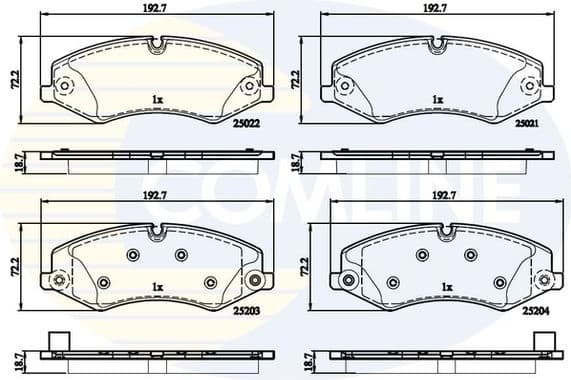 Brake Pad Set, disc brake CBP02210