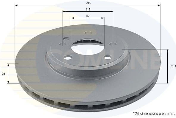 Brake disc, 1pcs FRONT ADC1673V