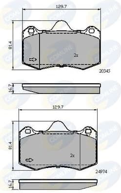 Brake Pad Set, disc brake CBP02107